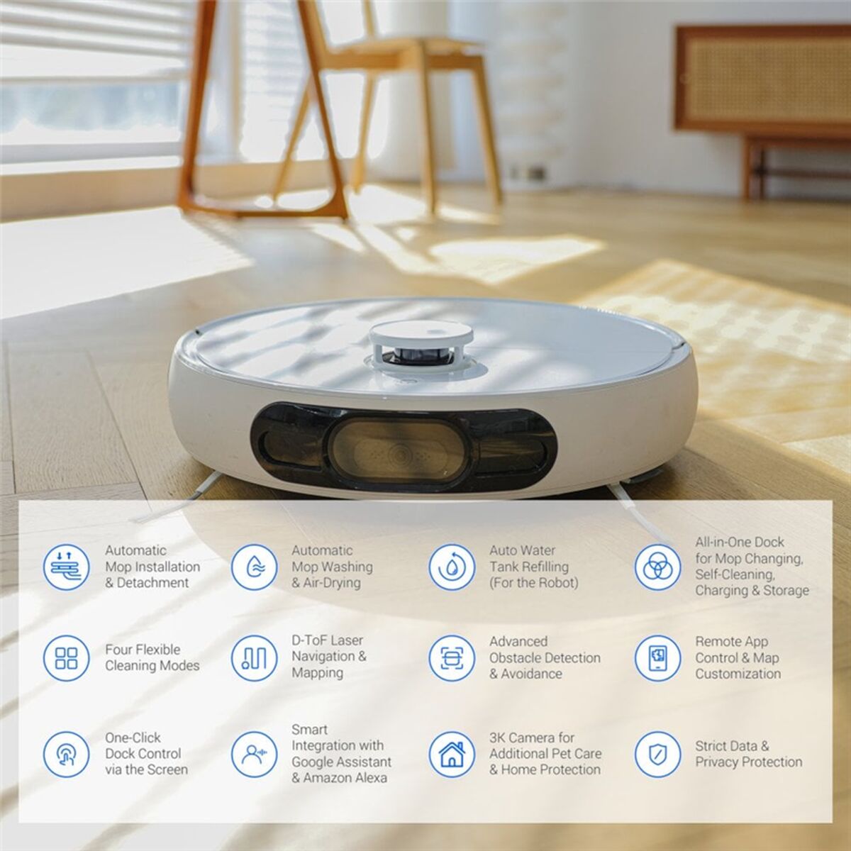 Intelligent robotstøvsuger Ezviz CS-RS2-TWT2 5200 mAh